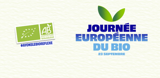 Visuel de la journée européenne du bio du 23 septembre 2025